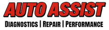 Logo for Auto Assist: red text "AUTO ASSIST" above black text "DIAGNOSTICS | REPAIR | PERFORMANCE".