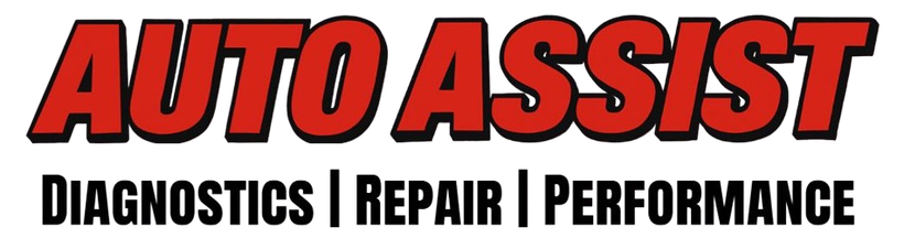 Logo for Auto Assist: red text "AUTO ASSIST" above black text "DIAGNOSTICS | REPAIR | PERFORMANCE".