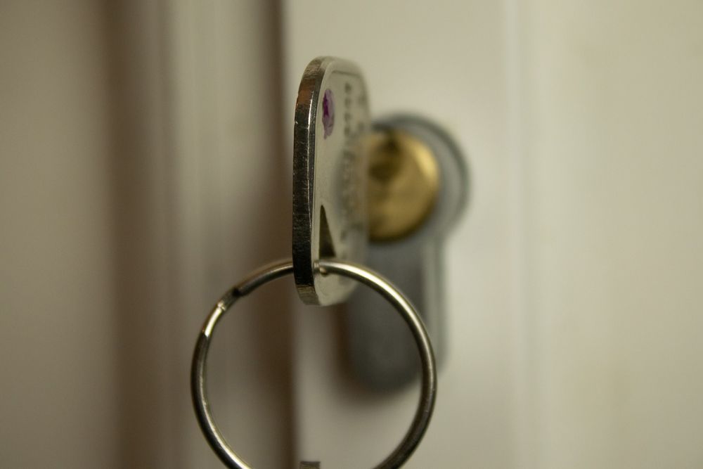 Keys Inserted to A Residential House Door in Nampa, ID