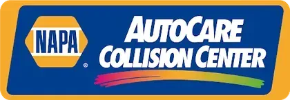 A napa auto collision logo on a white background