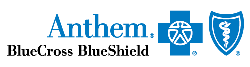 Anthem Blue Cross Blue Shield logo in blue and black.