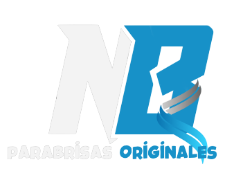 logo de parabrisas automotriz en blanco y celeste