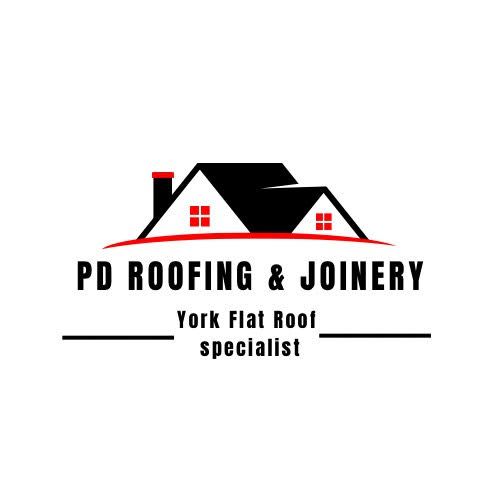 A logo for a company called p davis flat roof specialists.