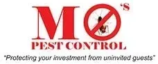 The logo for mo 's pest control protecting your investment from uninvited guests.