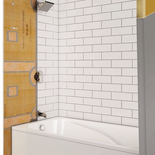 Schluter  Kerdi products with tile