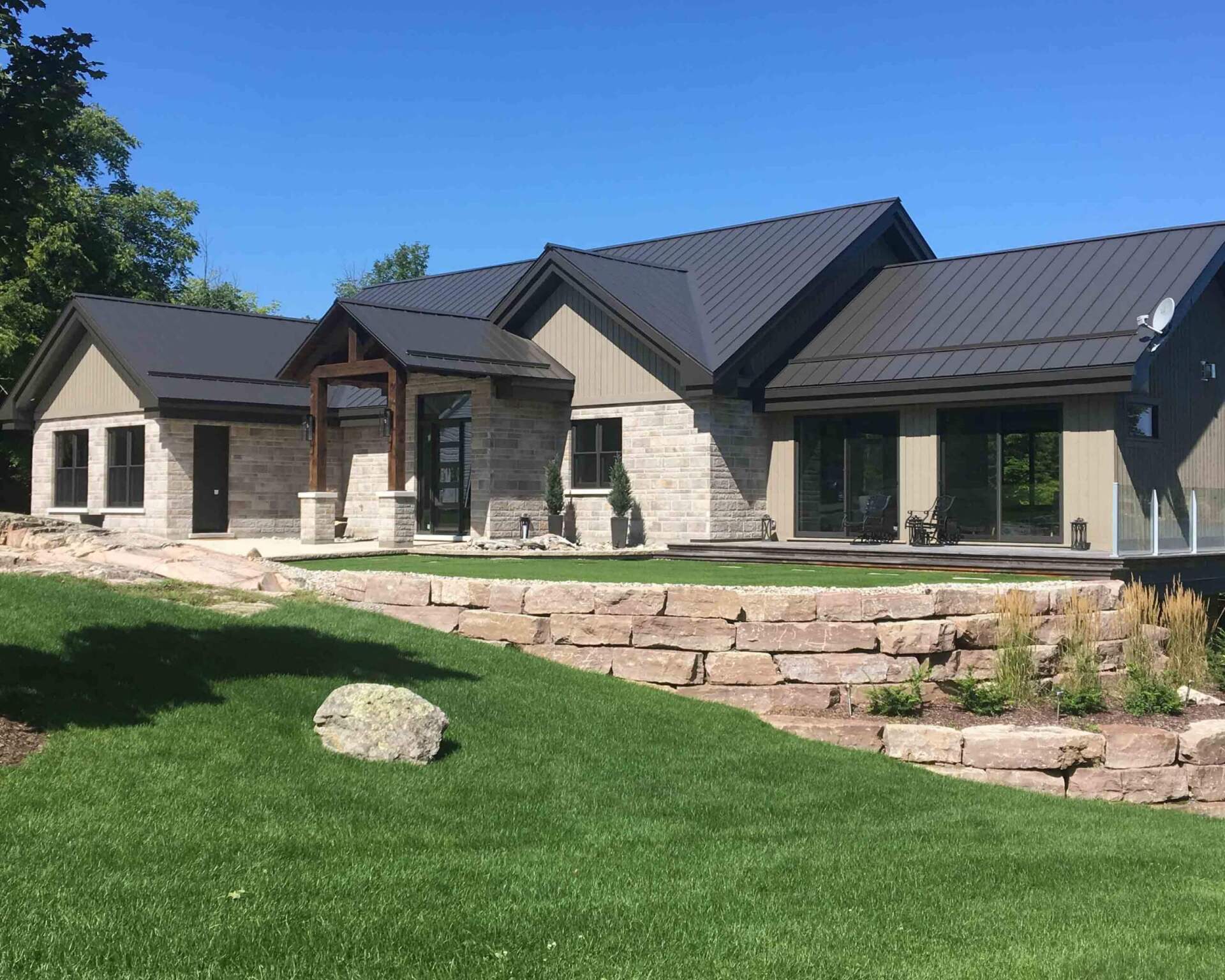 Ideal Roofing Black Steel Roof