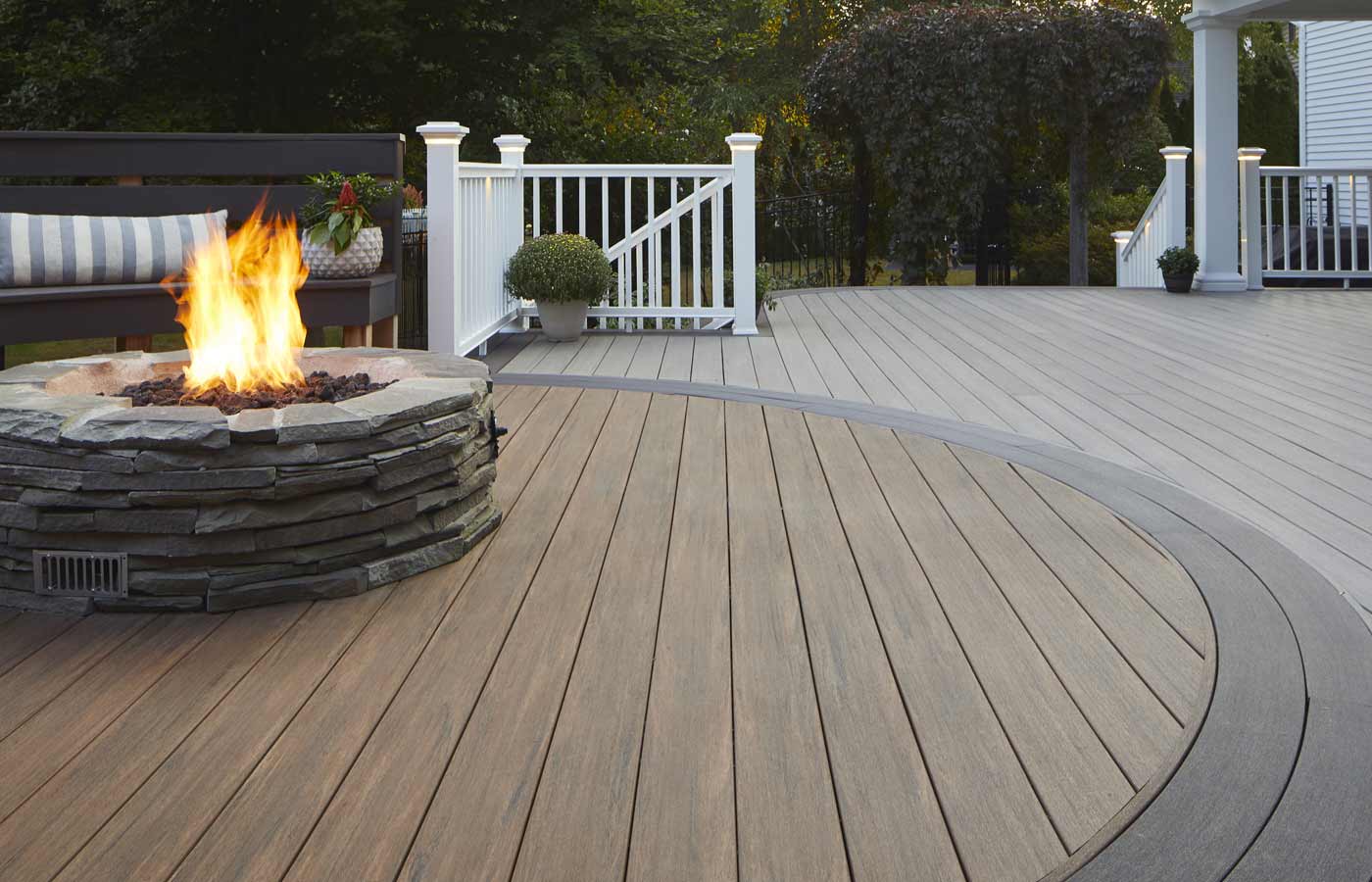TimberTech Decking with fireplace
