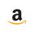 Amazon logo with black lowercase “a” and orange smile arrow on white background
