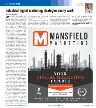 Doug Mansfield industrial digital marketing strategies article in BIC Magazine February 2019