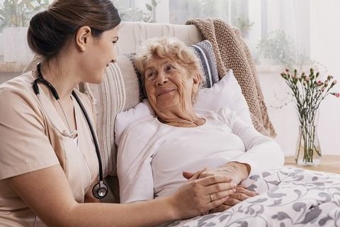 Medical Care Taker Helping Senior Woman — St. Paul, Minnesota — Care Plus HHA