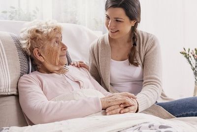 Nurse with Senior Woman at Home — St. Paul, Minnesota — Care Plus HHA