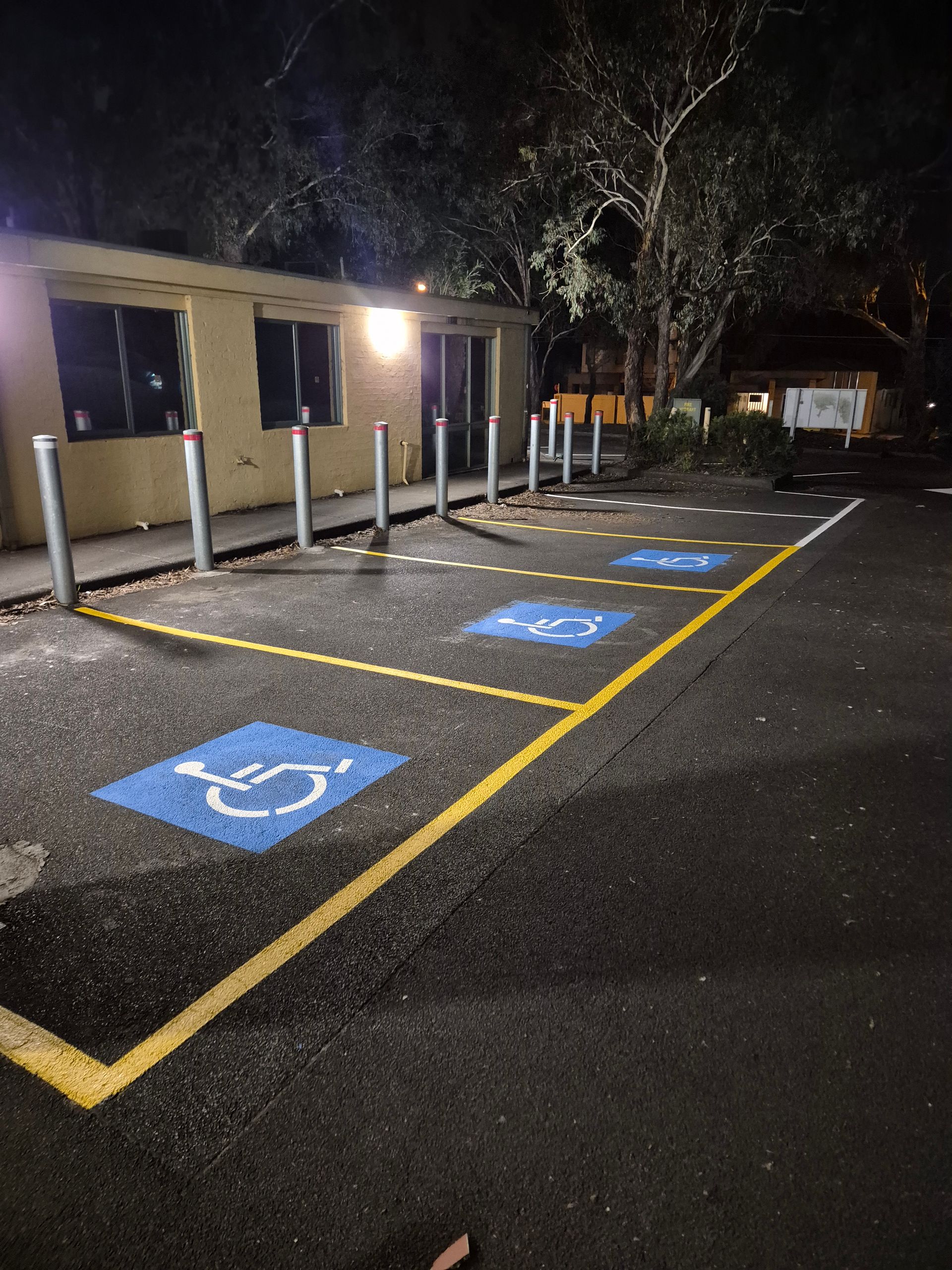 Disabled bay linemarking in wonthaggi