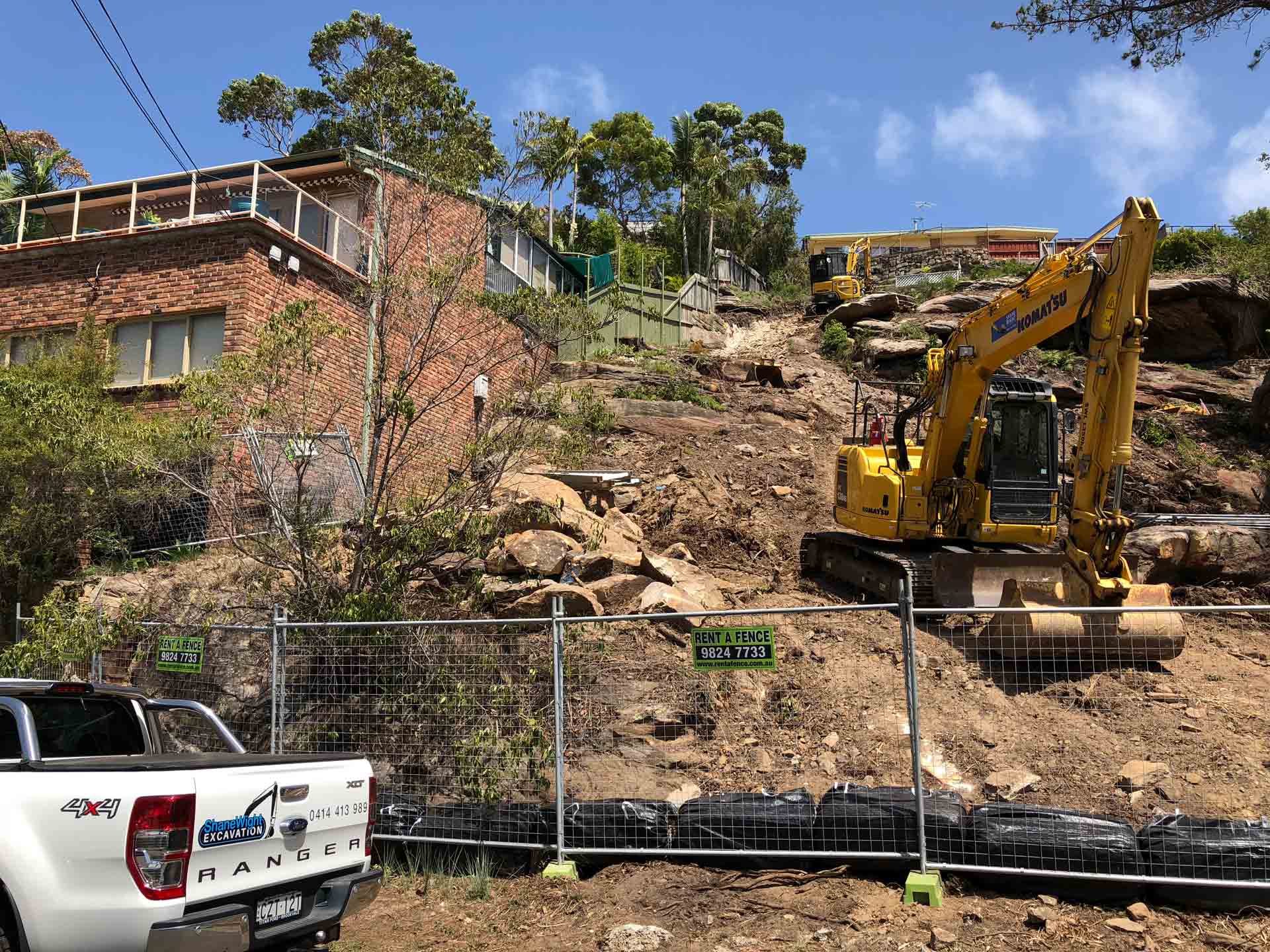 A Backhoe Doing Some Earthwork Jobs | Belrose, Nsw | Shane Wight Excavation