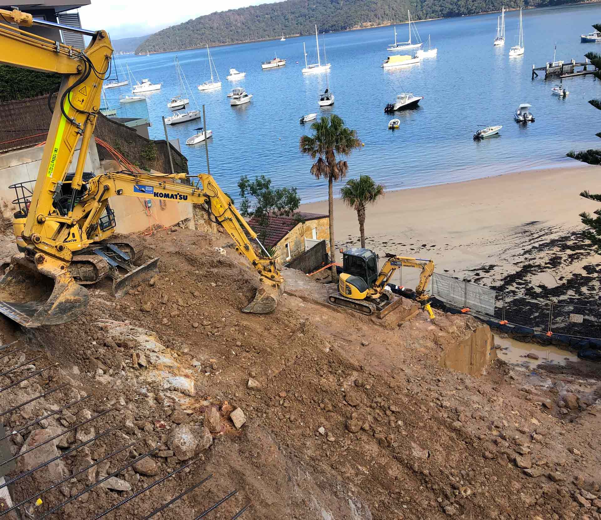 Excavator in the Middle of the Construction Site | Belrose, Nsw | Shane Wight Excavation
