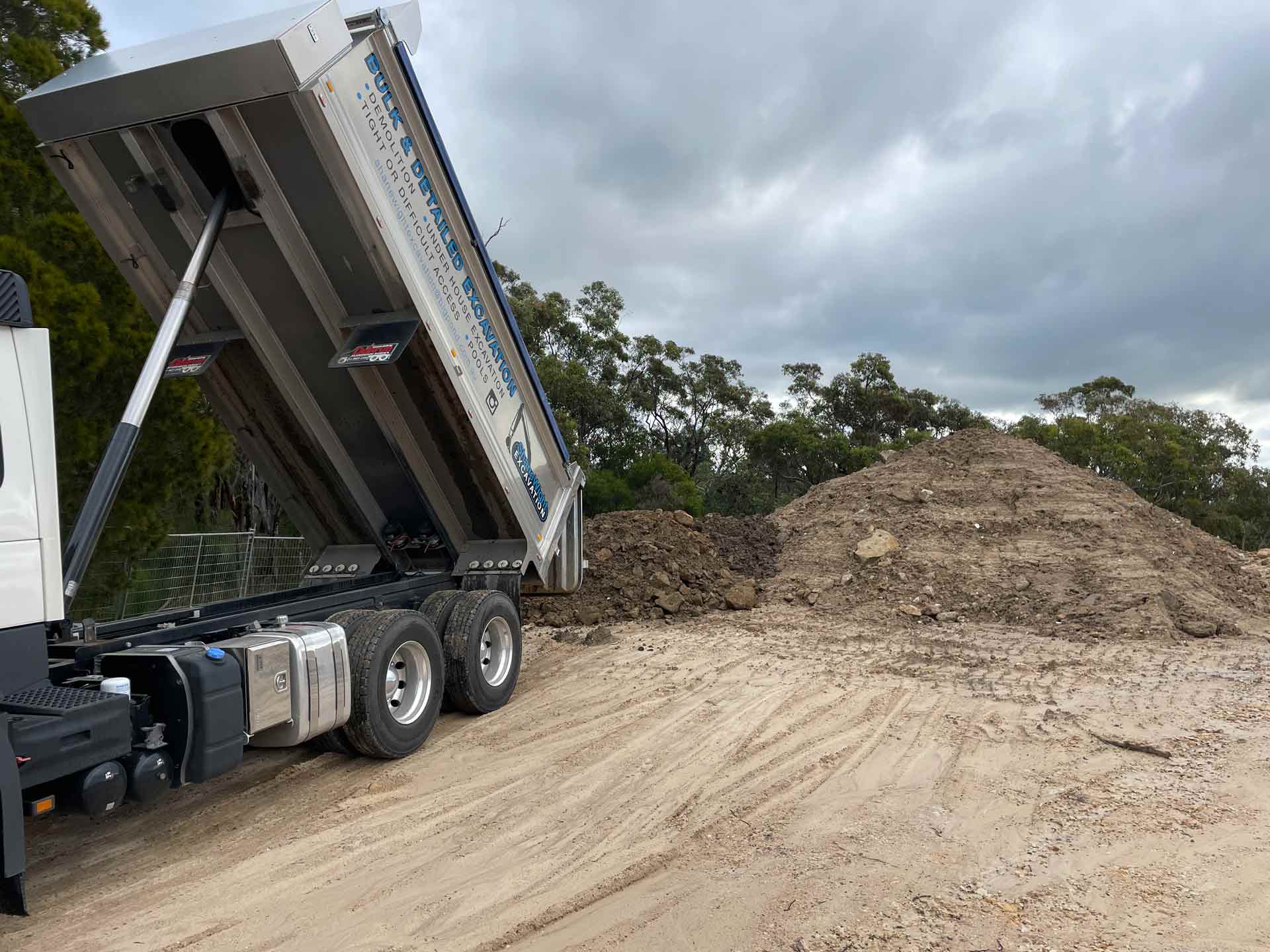 A Truck Dumping a Soil | Belrose, Nsw | Shane Wight Excavation