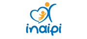 Logo of INAIPI. A blue heart-shaped symbol holds a parent figure and child in its embrace, accompanied by text in a stylized font.