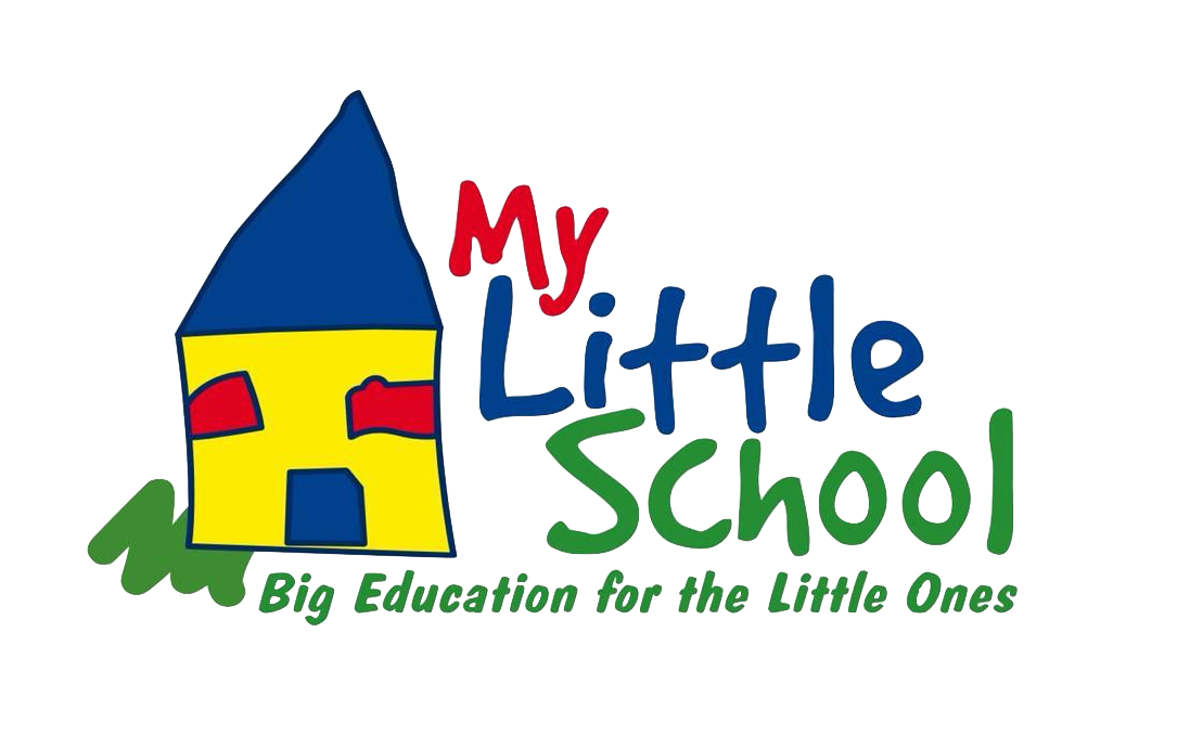 Logo for "My Little School" with a house icon and the slogan "Big Education for the Little Ones."