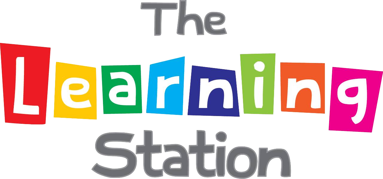 Logo for "The Learning Station" in colorful block letters. "The" and "Station" in gray.
