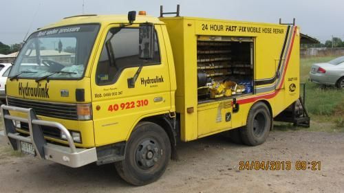 A Yellow Truck With Hydrobank Written on the Side — FNQ Filters & Parts In Mareeba, QLD
