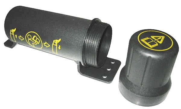 Black Coolant Reservoir and Cap, Detached — FNQ Filters & Parts In Mareeba, QLD