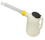 White Oil Can With Black Lid, Yellow Spout Collar, and Clear Flexible Spout — FNQ Filters & Parts In Mareeba, QLD
