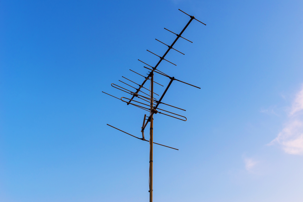 Antenna installed on roof