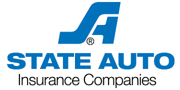 The state auto insurance companies logo is blue and white.