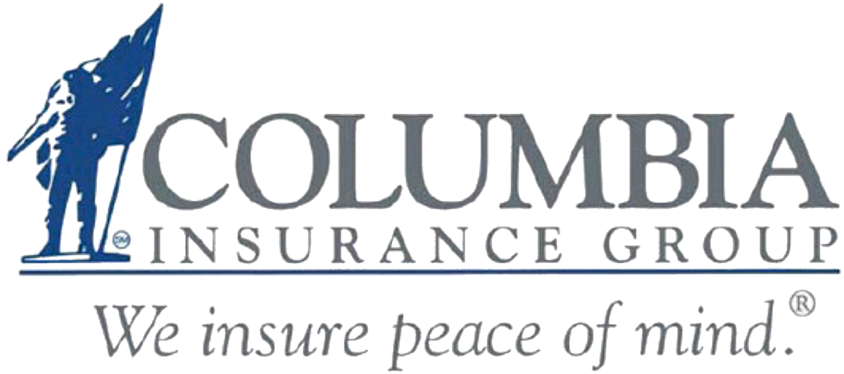 The columbia insurance group logo says we insure peace of mind.