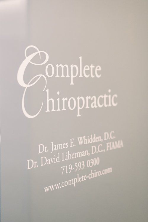 Chiropractic Adjustment — Complete Chiropractic Sign in Springs, CO