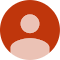 Profile icon: orange circle with a white outline of a person.