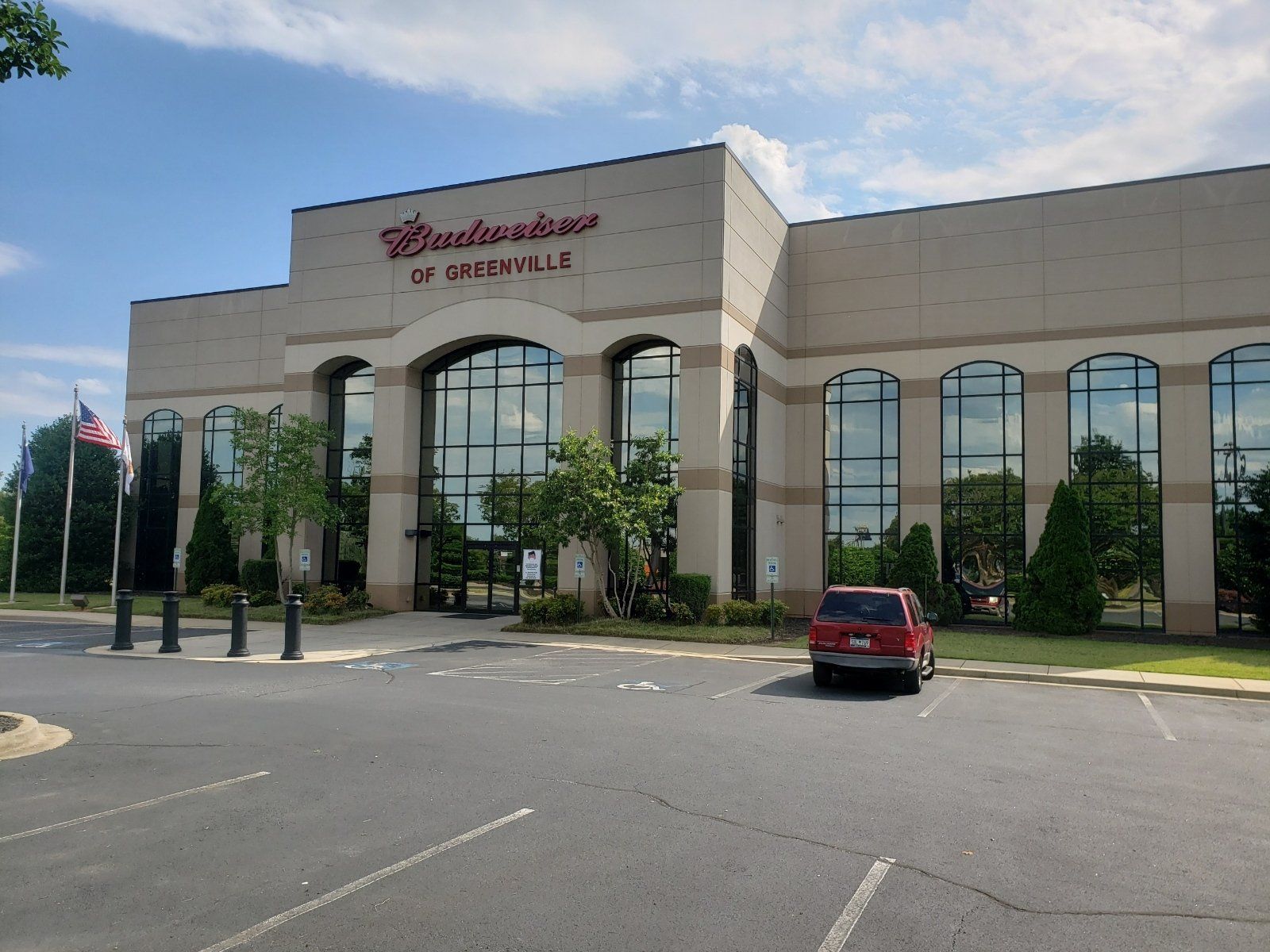 Budweiser Building Right Side — Spartanburg County, SC — Kapasi Glass Mart