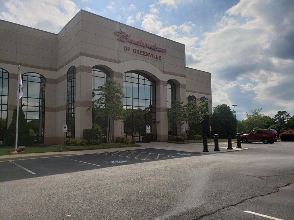 Budweiser Building Left Side — Spartanburg County, SC — Kapasi Glass Mart