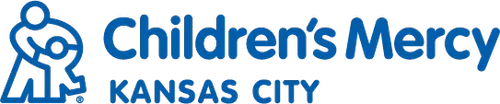 Children's Mercy Kansas City logo with a person holding a child in blue.