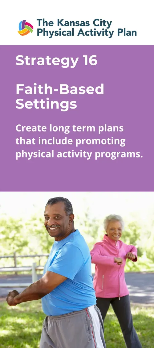 A couple exercises outdoors as part of the Kansas City Physical Activity Plan.