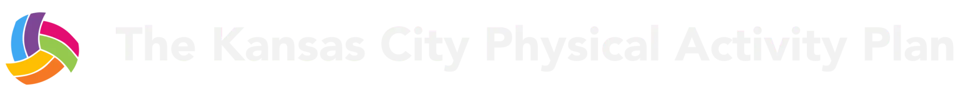 Logo for the Kansas City Physical Activity Plan. Colorful swirl with white text.