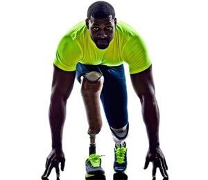Man with Prosthetics in a Ready Stance — Prosthetic Practitioners in Columbus, OH
