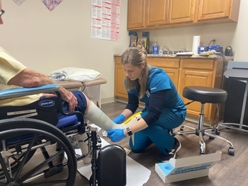Person on the wheelchair — Orthotics Care in Columbus, OH