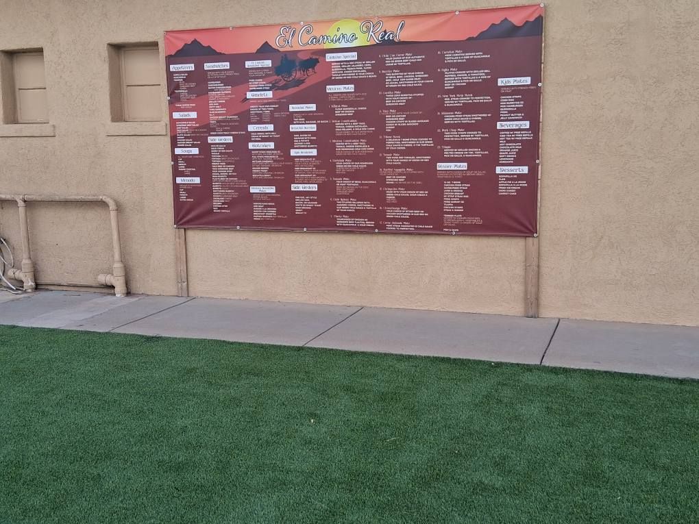 A large sign on the side of a building