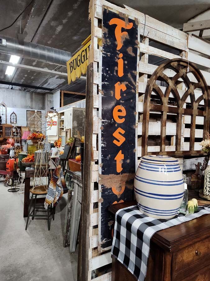 Antique store interior with a