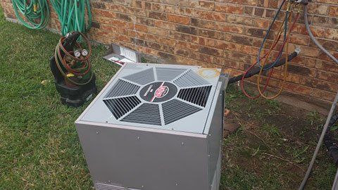 Installing HVAC Unit — Fort Worth, Texas — Airborn A/C & Heating