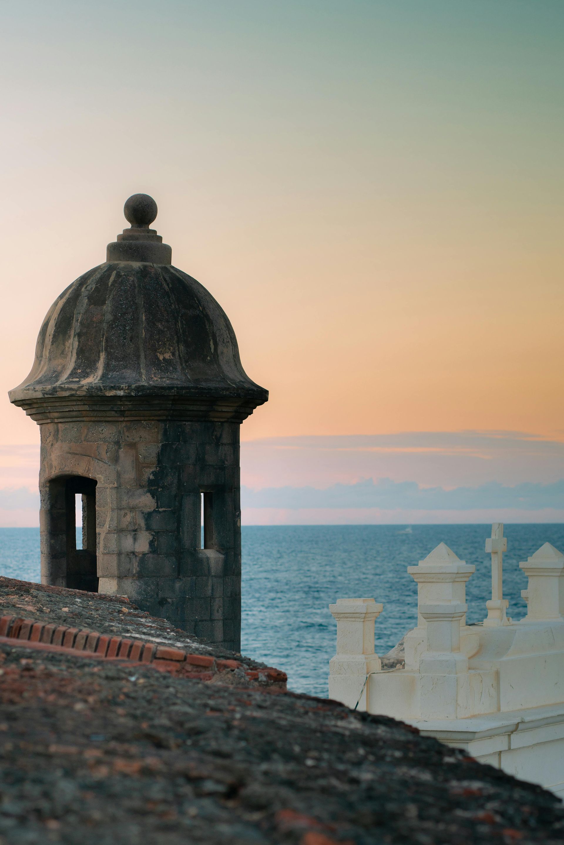 San Juan Puerto Rico ocean at sunset.