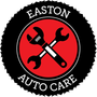 A logo for easton auto care with a wrench and a screwdriver