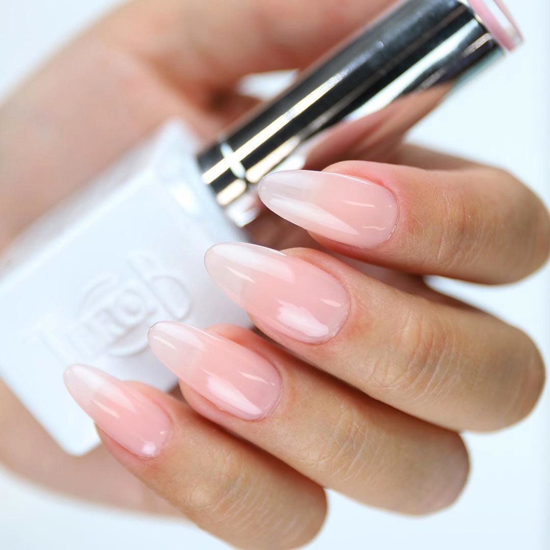 Soft sheer pink GelBottle nails from Beautiful home salon