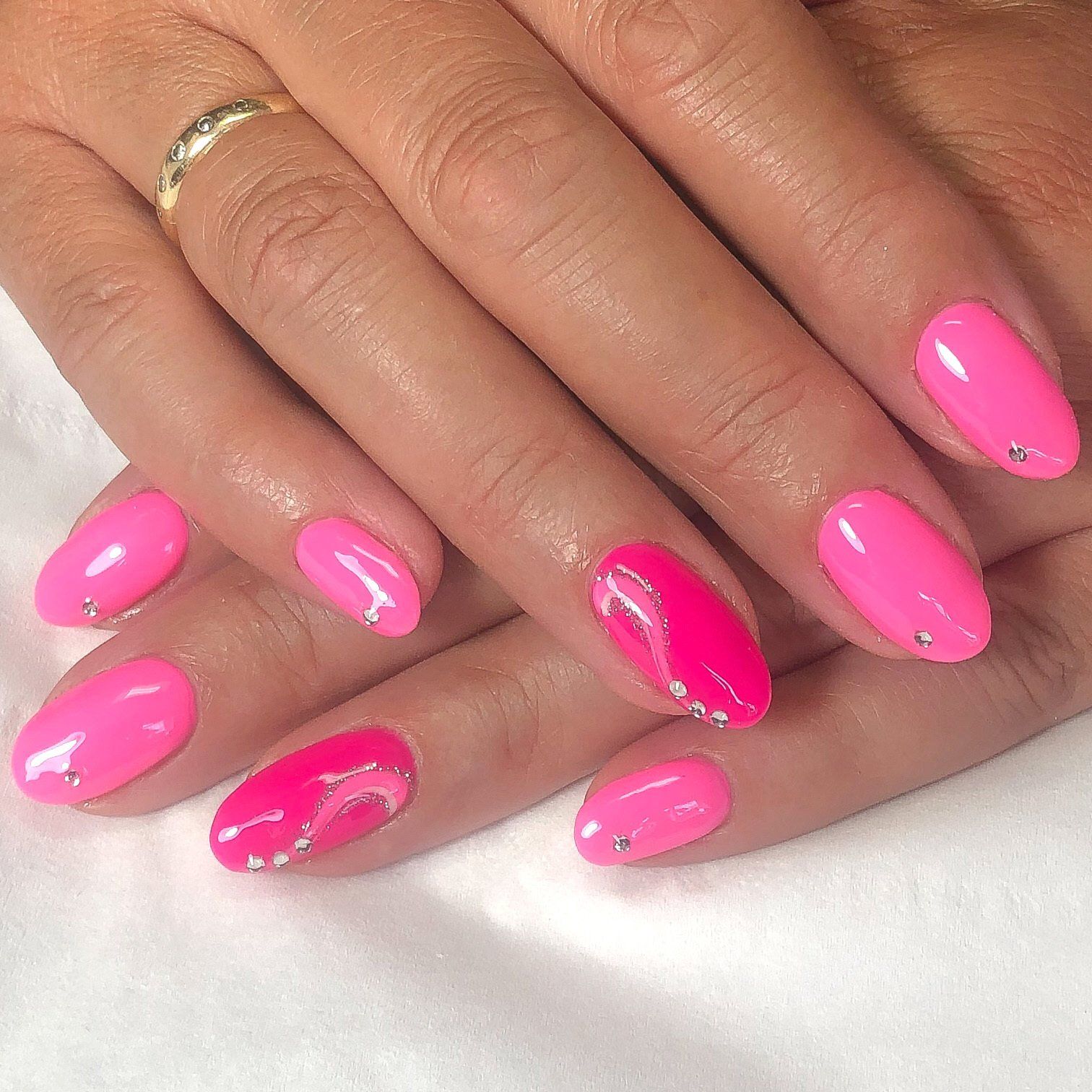 Pink gel manicure by Beautiful Home Salon, Church Crookham, Hampshire