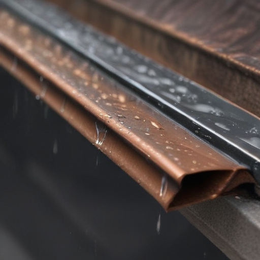 Copper rain gutter guard