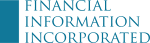The logo for Financial Information Incorporated is blue and white.