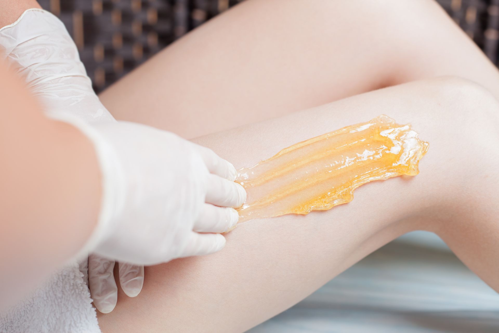 Sugaring Epilation Skin Care with Liquid Sugar at Legs | Wynnum, Qld | Beauty in Style Day Spa