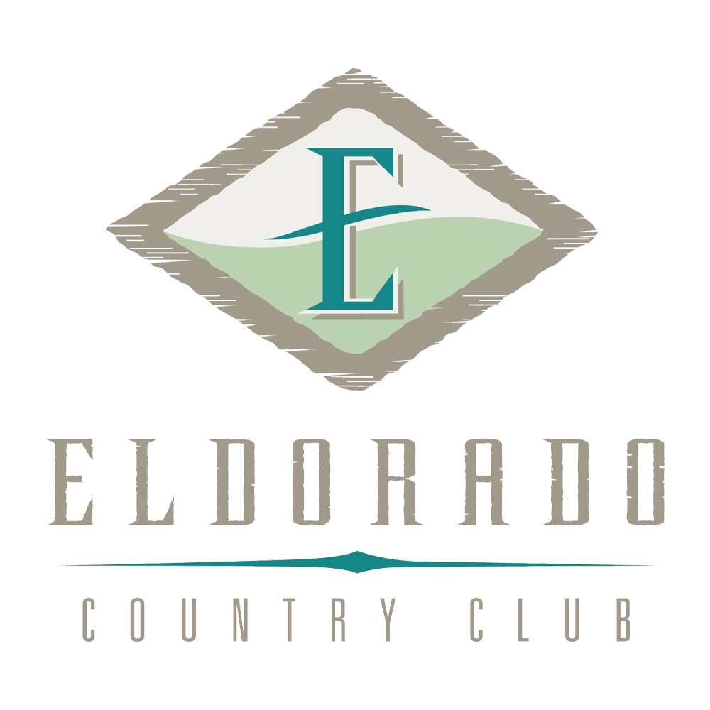 A logo for eldorado country club with a diamond shape