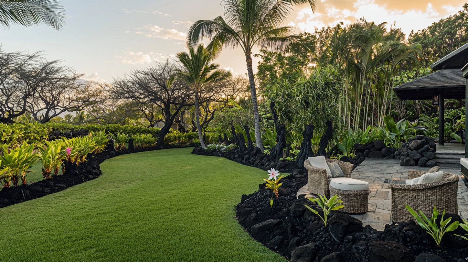 Professional landscape maintenance for Hokulia estates and homes. Consistent care, HOA-aware service, off-island owner support. Call (808) 443-1747.