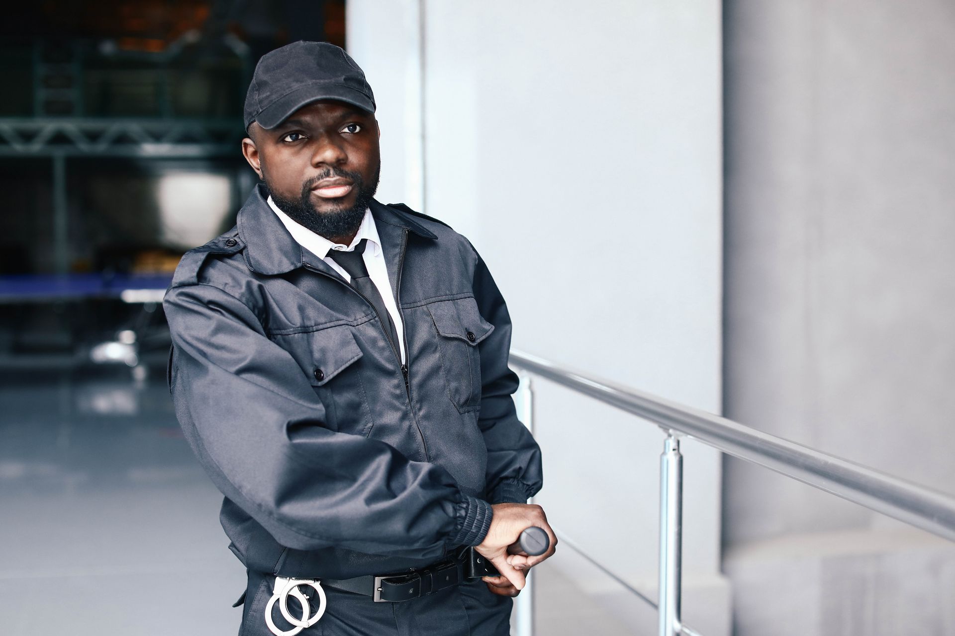 Security guard on monitors